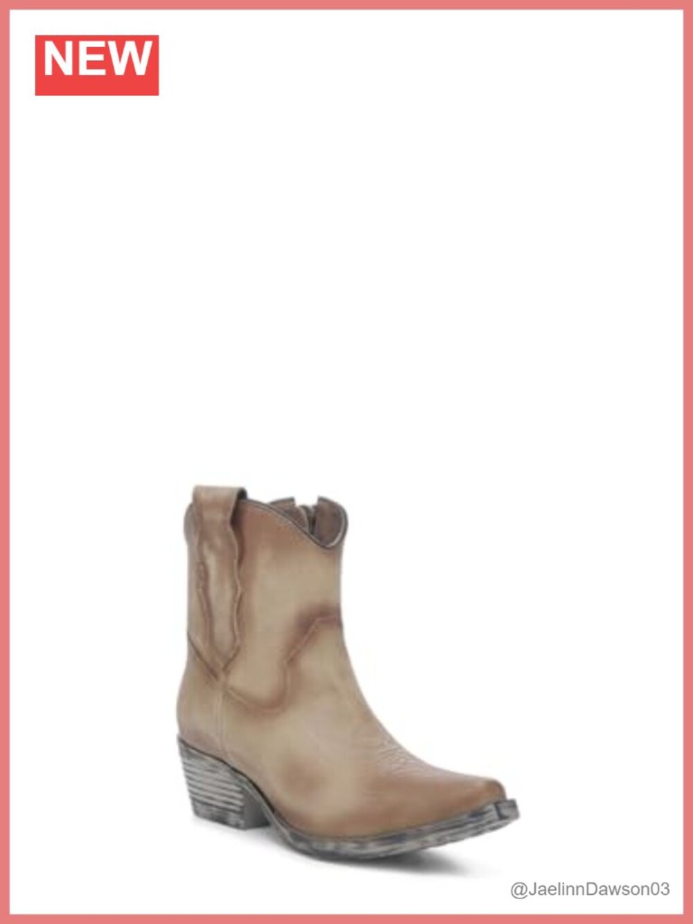Leather Ankle Booties Snip Toe Embroidered Western Boots